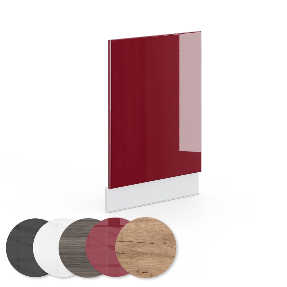 VICCO Geschirrspülerfront 45 cm Bordeaux Hochglanz Küchenschrank Blende Küchenzeile Fame-Line