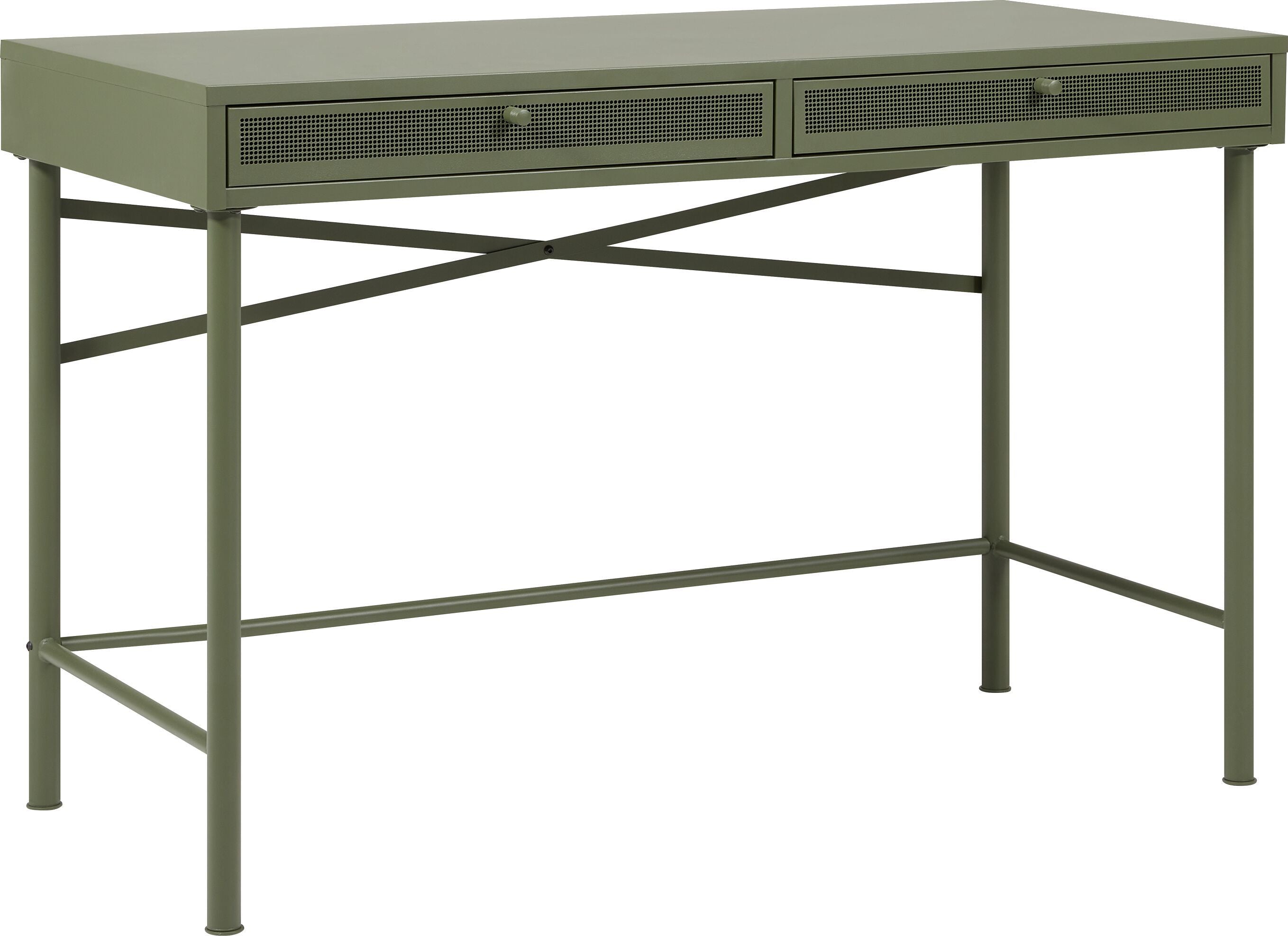 VALENA Schreibtisch - Olive / B: 115.0 cm x T: 50.0 cm x H: 76.0 cm