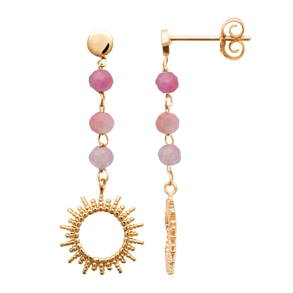 Boucles d'oreilles pendantes Brillaxis tourmaline