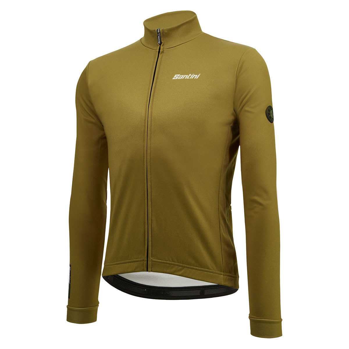 Santini Gravel Core Thermal Fietsshirt Lange Mouwen Groen Heren