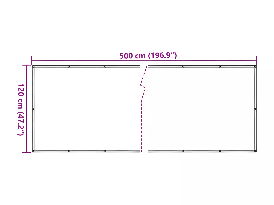 Écran de balcon Beige 120x500 cm Tissu Oxford