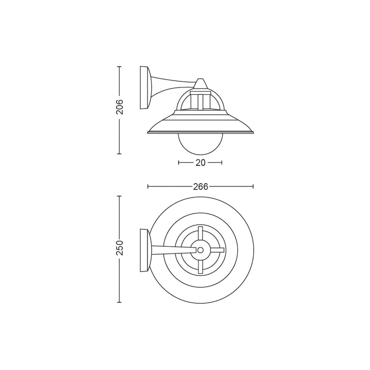Philips Cormorant vegglampe 42W E27