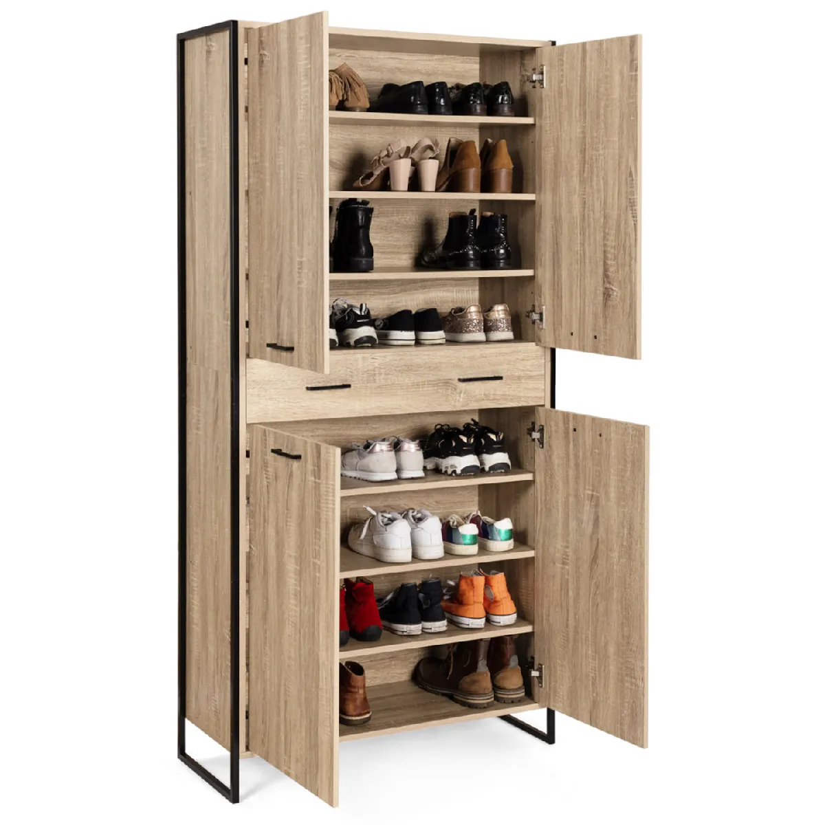 Idmarket MARKET Armoire LUIS - 4 Portes