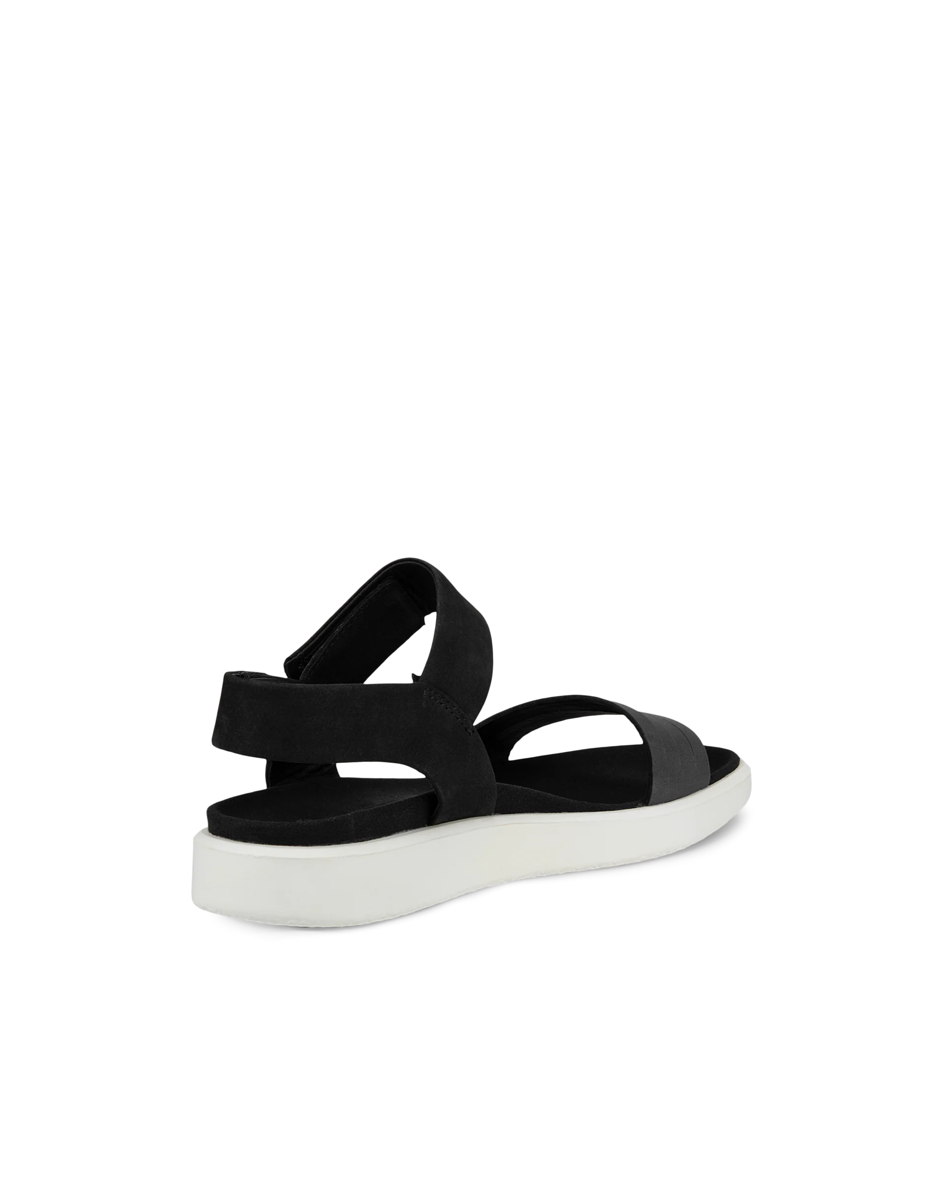 ECCO FLOWT W Damen Flache Nubuksandale Schwarz