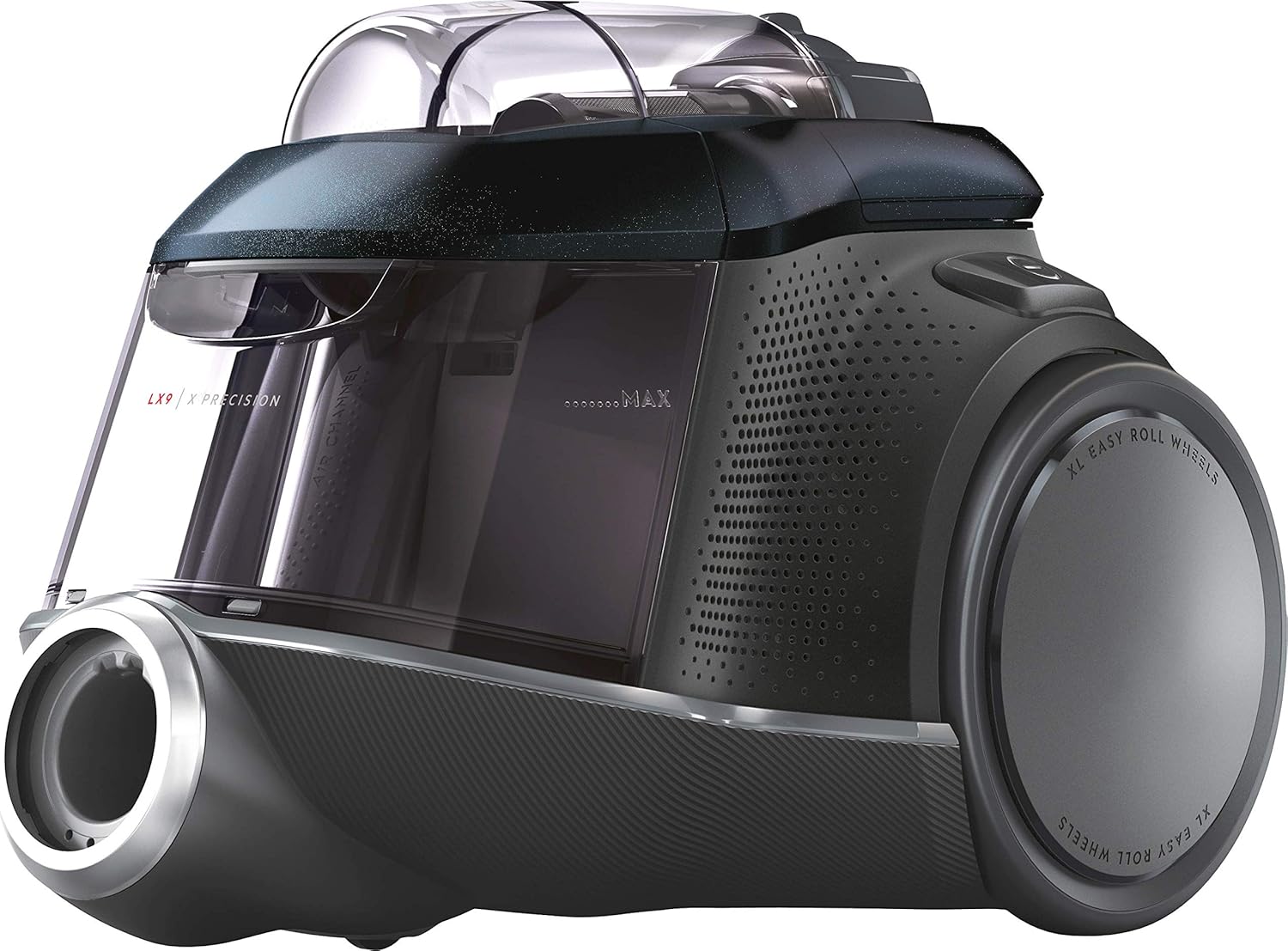 AEG LX9-3-STM Staubsauger ohne Beutel (3D Filter-System, 650 Watt, inkl. Zusatzdüsen, XL-Räder, leichte Entleerung, Bedienkomfort, nur 72 dB(A), 12 m Aktionsradius, 1,6 l Staubbehälter, Petrol)