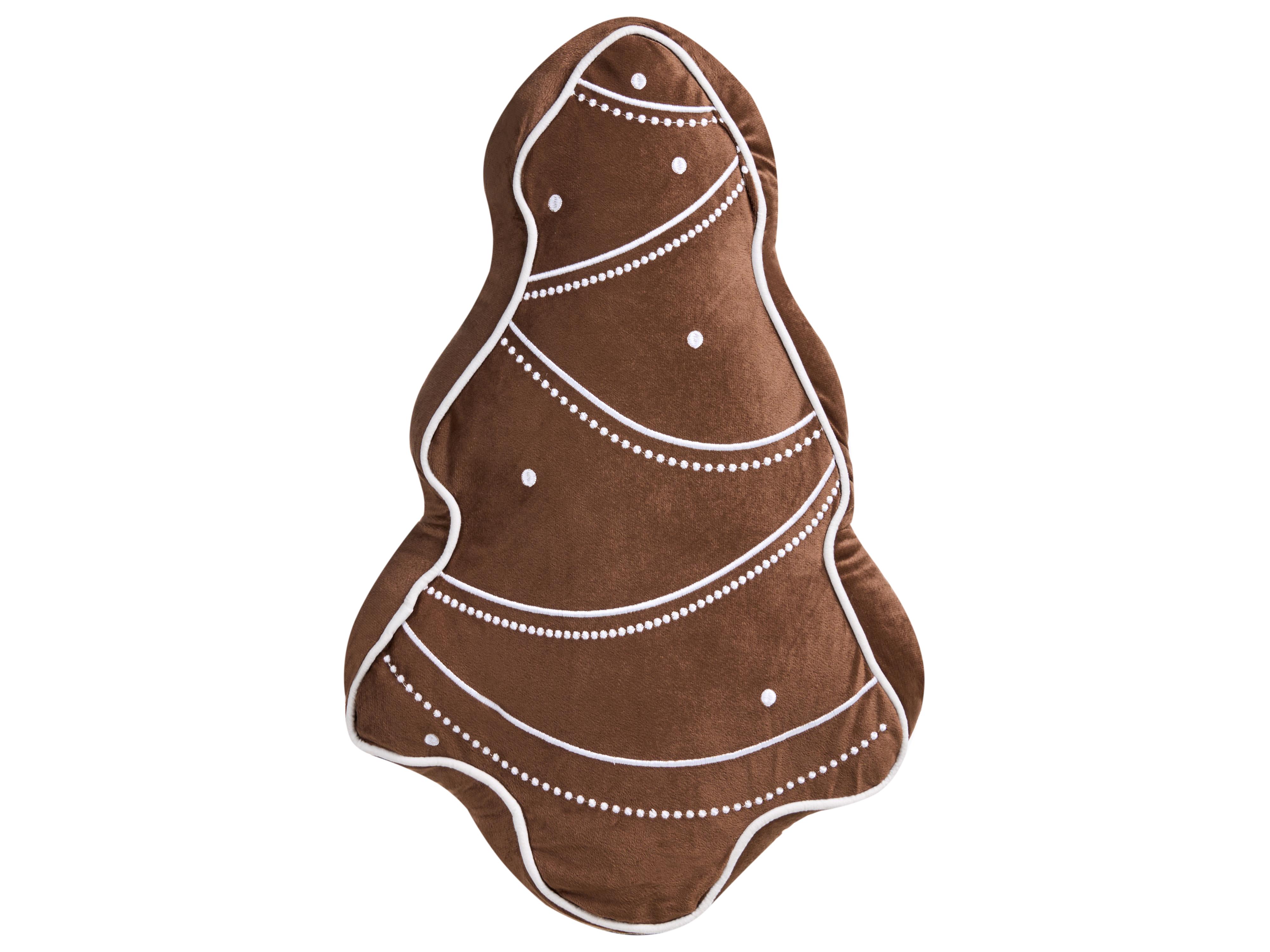 Set van 3 sierkussens JOLLYTRIO Fluweel 35 x 70 cm 40 x 60 cm 40 x 40 cm Bruin kerstmotief