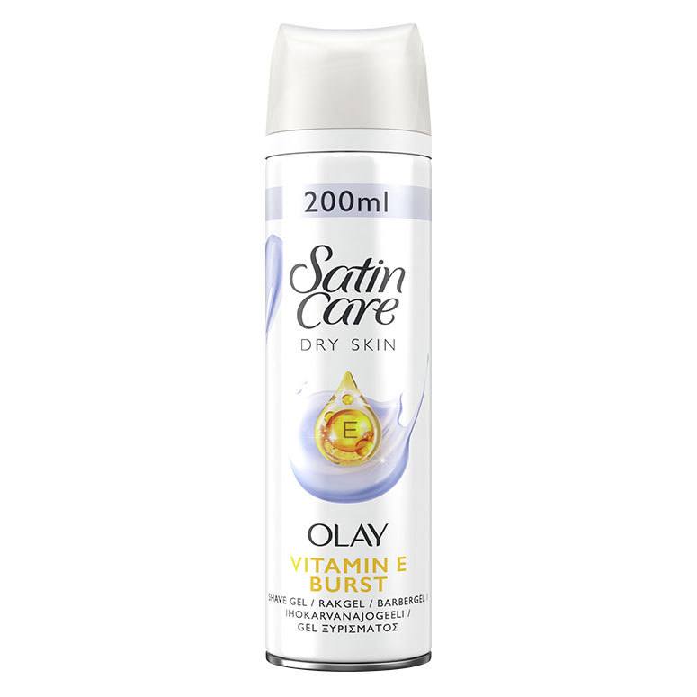 Venus Satin Care With Olay Shaving Gel Dry Skin 200ml