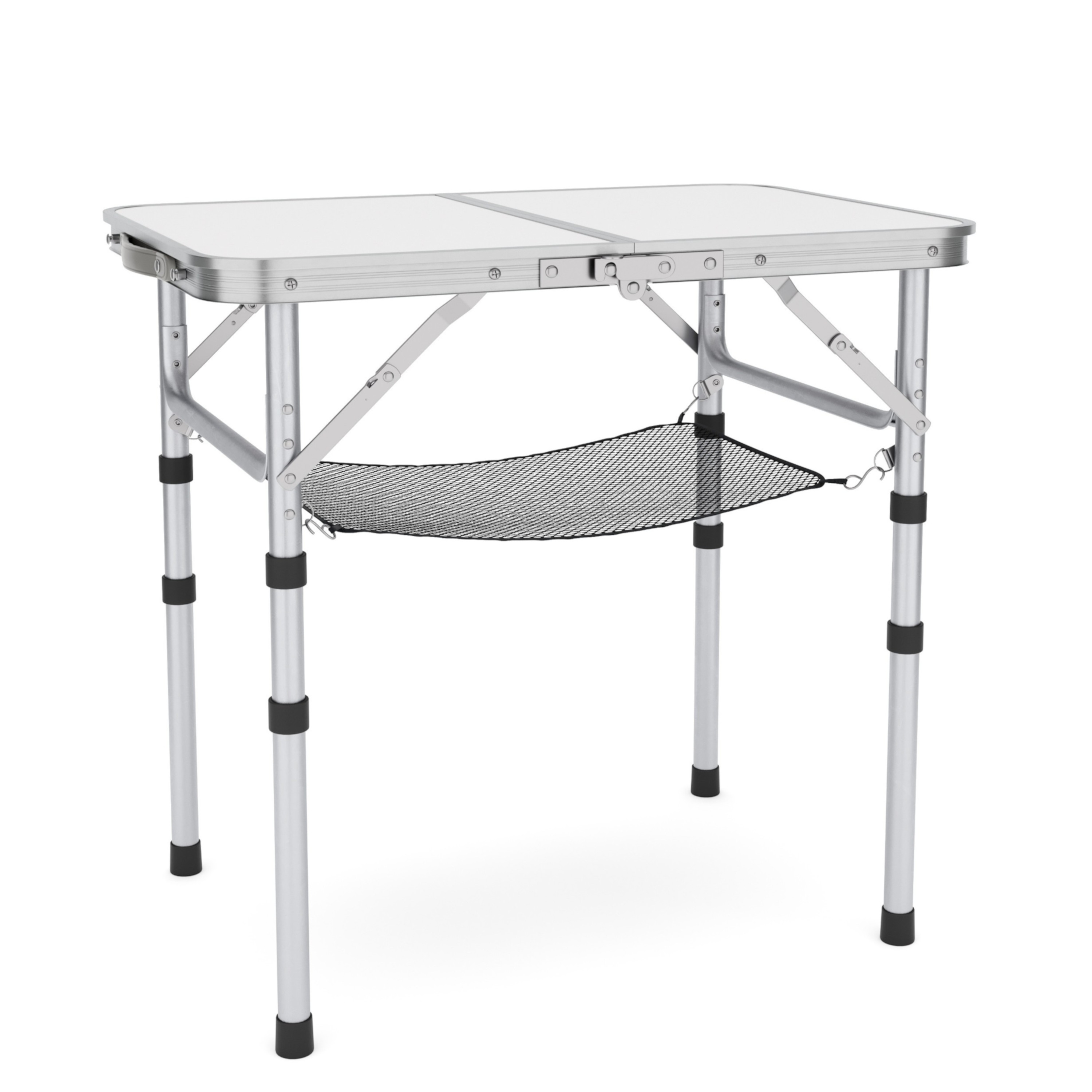 Campingtisch klappbar WILLY 3-fach höhenverstellbar 60 x 40 cm weiss