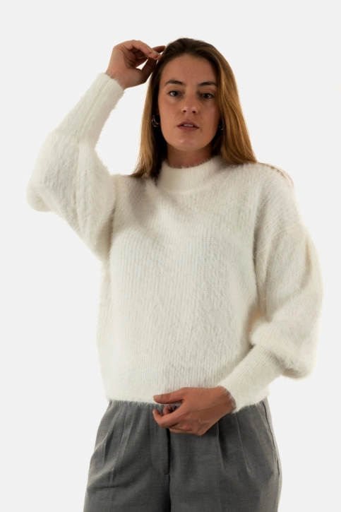 Pull hiver guess jeans keyla g012 cream white