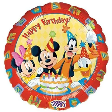 amscan Folienballon Micky Maus Happy Birthday, unbefüllt