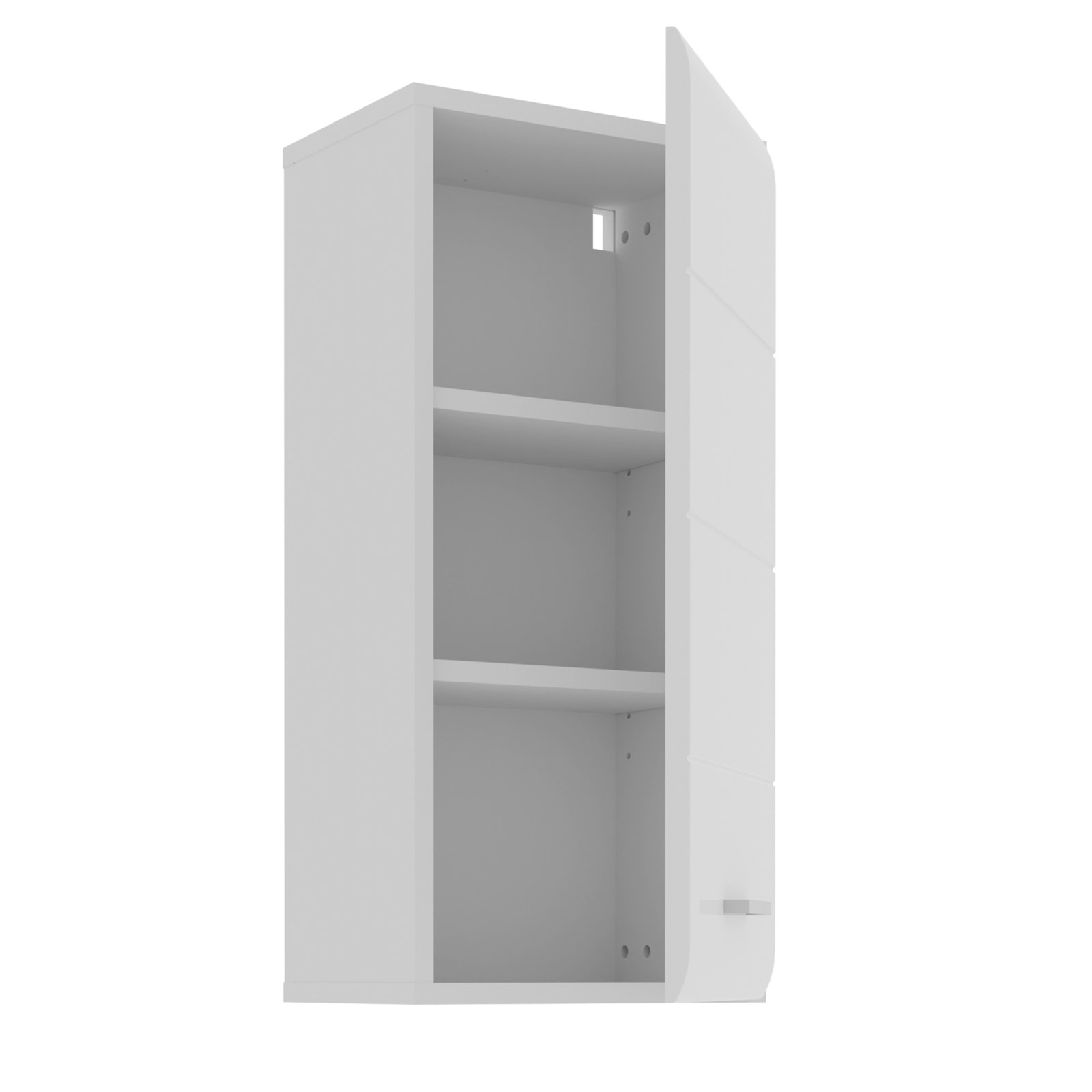 Hängeschrank - weiß Hochglanz-weiß - 64 cm hoch