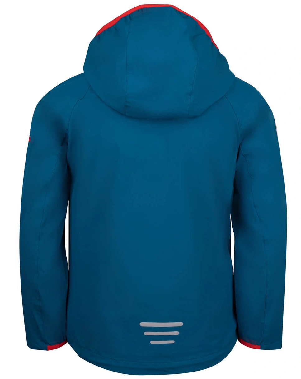Softshelljacke KVALVKids ungefüttert in petrol/spicy red