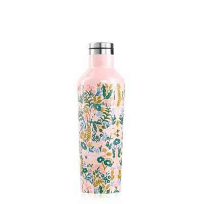 Corkcicle X Rifle Paper Pale Pink Floral Water Bottle 16Oz