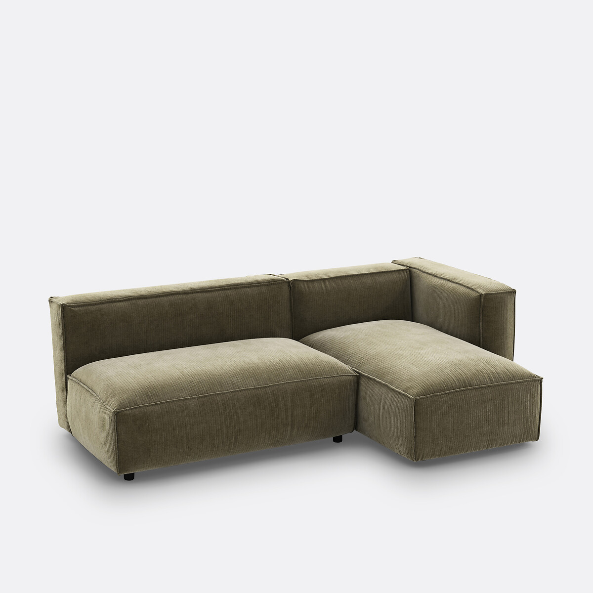 LA REDOUTE INTERIEURS<br>Sofá modular em veludo vintage canelado, Seven