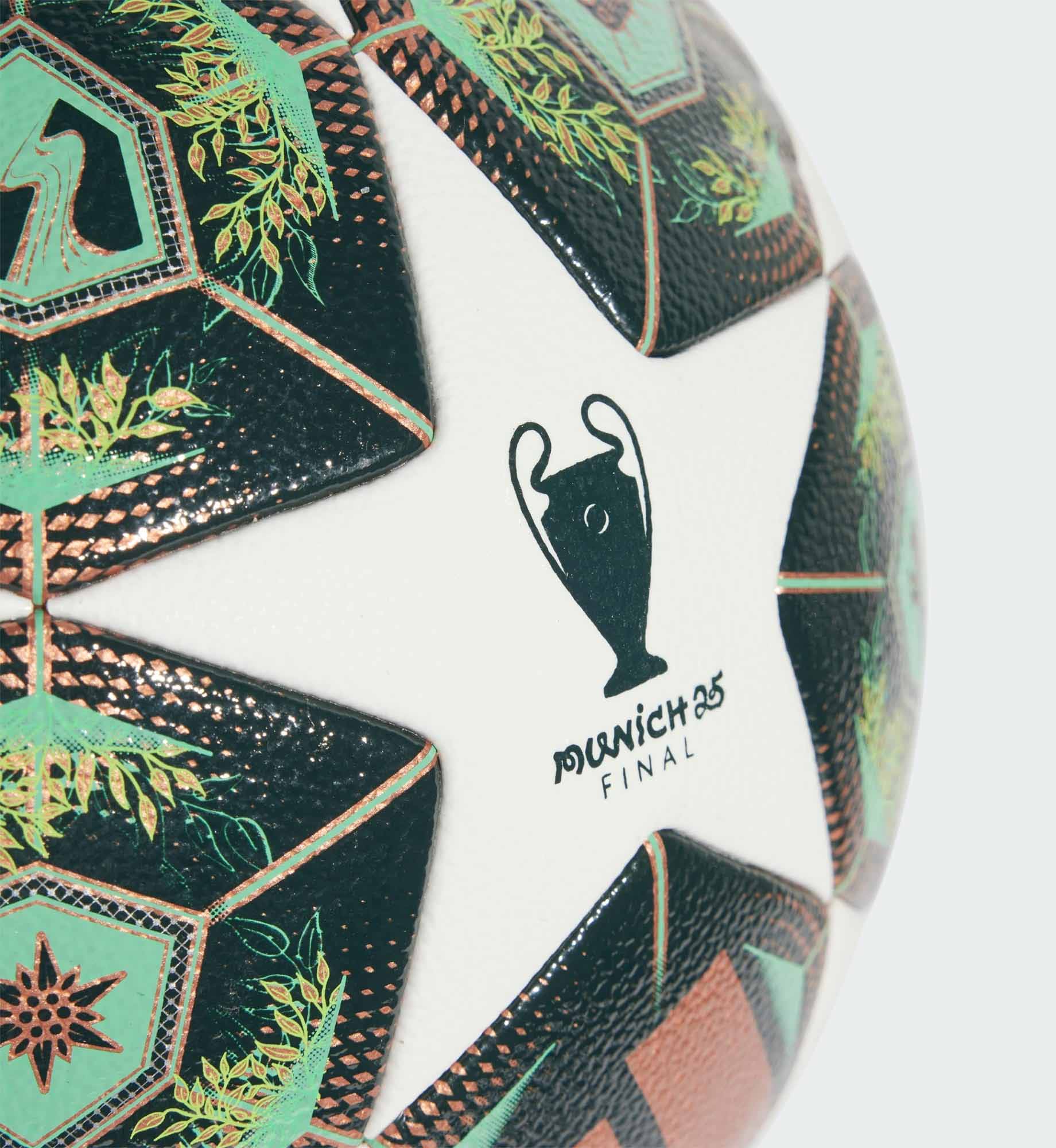 UCL Competition 24/25 Knockout Phase Ball White/Solar Green/Shadow Slime