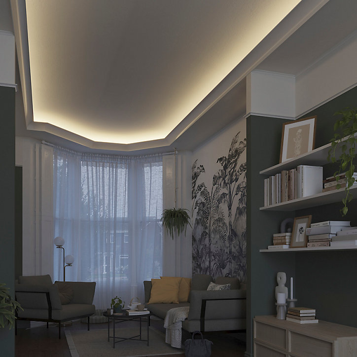Ruban lumineux Berin LED intégrée variation de couleurs IP20 dimmable 30W L.1500cm blanc GoodHome