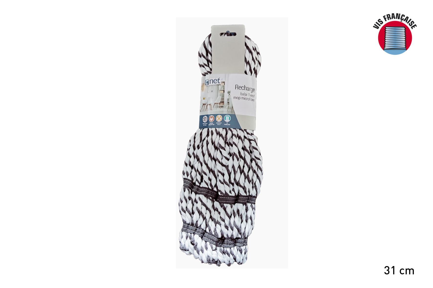 RECHARGE BALAI TWIST GRIS ET BLANC