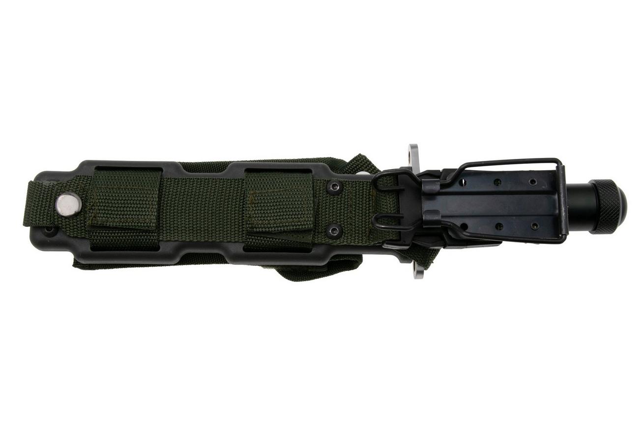 Rough Ryder Survival Knife RR2585, Satin D2, Green Aluminium, survivalmes
