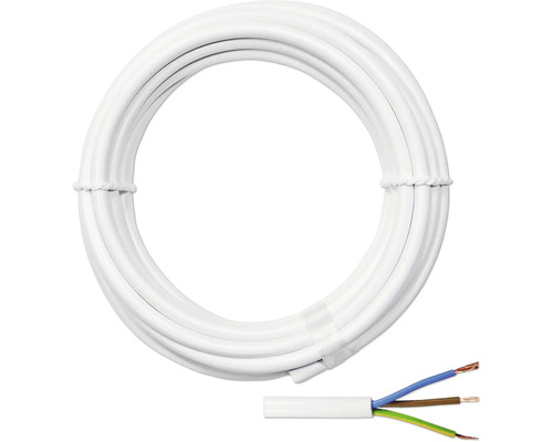 Slangkabel H03 VV-F 3G 0,75 mm² 5 m wit