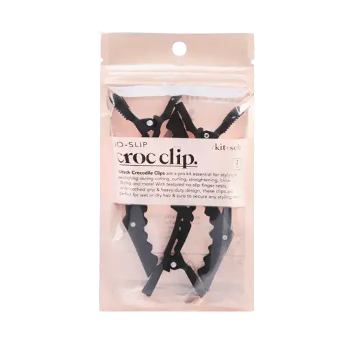 Recycled Plastic Crocodile Clip 3pc Black