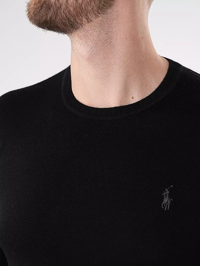 POLO RALPH LAUREN Pullover Slim Fit schwarz