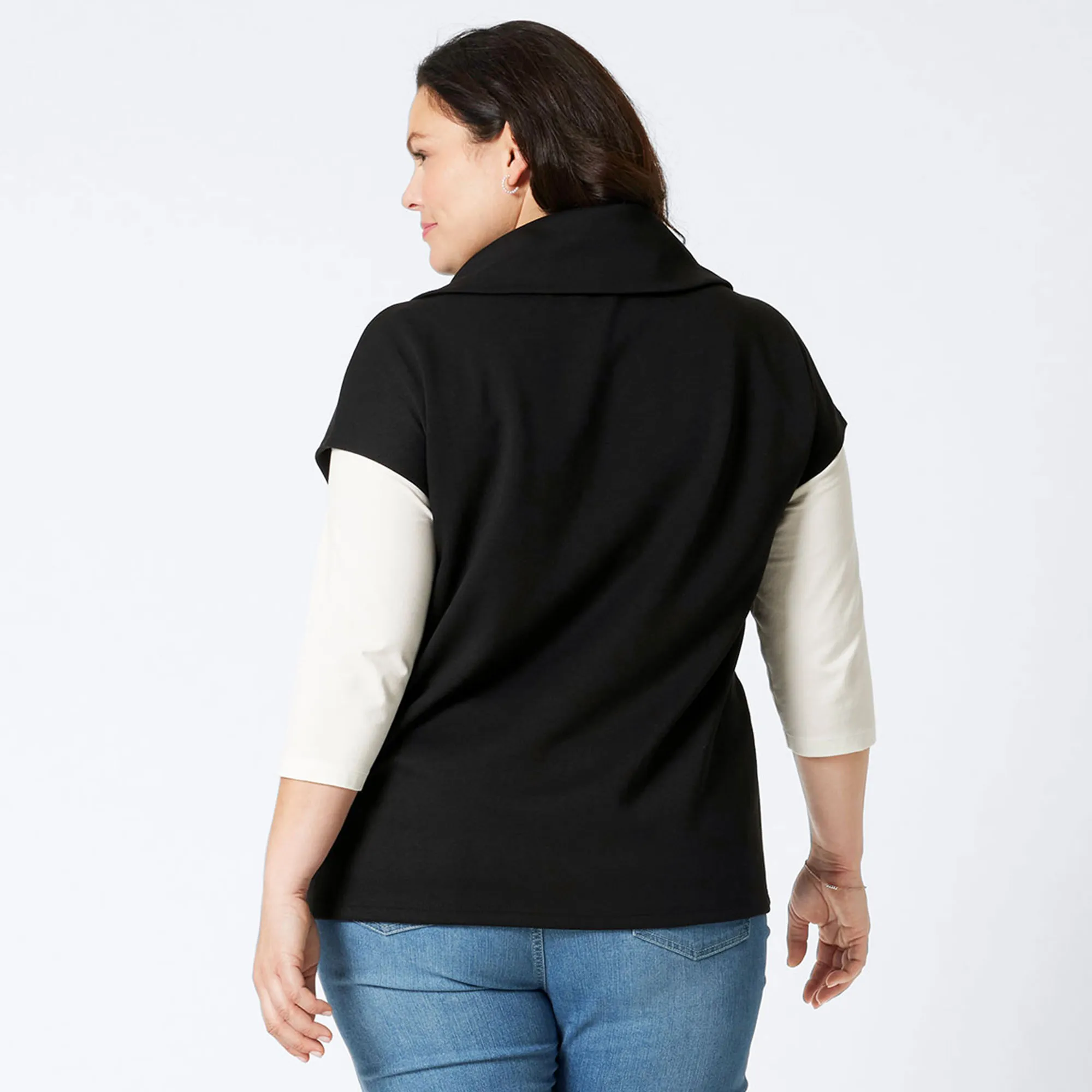 Damen-Pullover mit Reißverschluss, große Größen