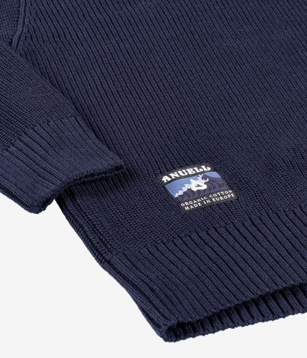 Anuell Willem Organic Knit Troyer Sweatshirt (navy)