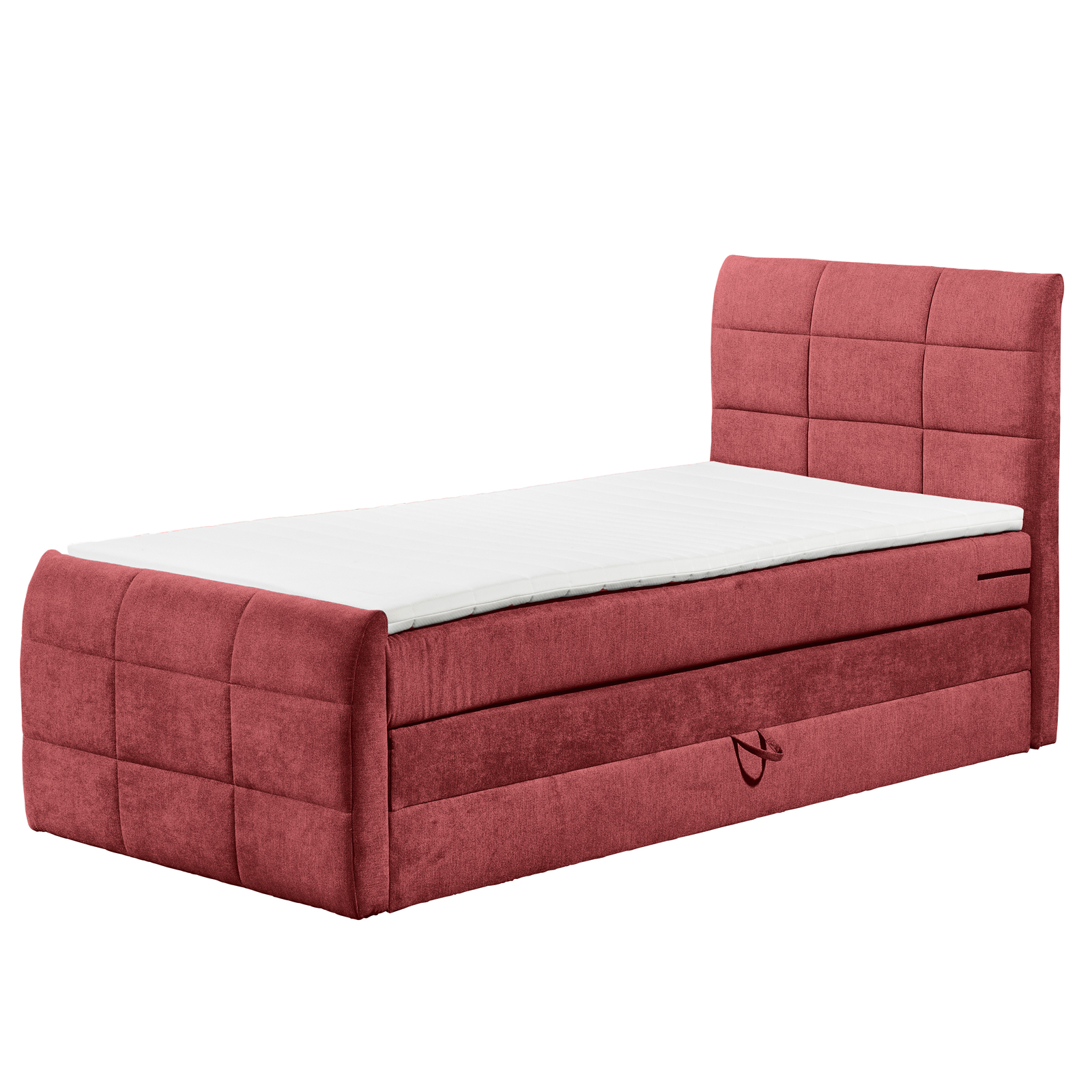 Boxspringbett - berry - H2 - 100x200 cm