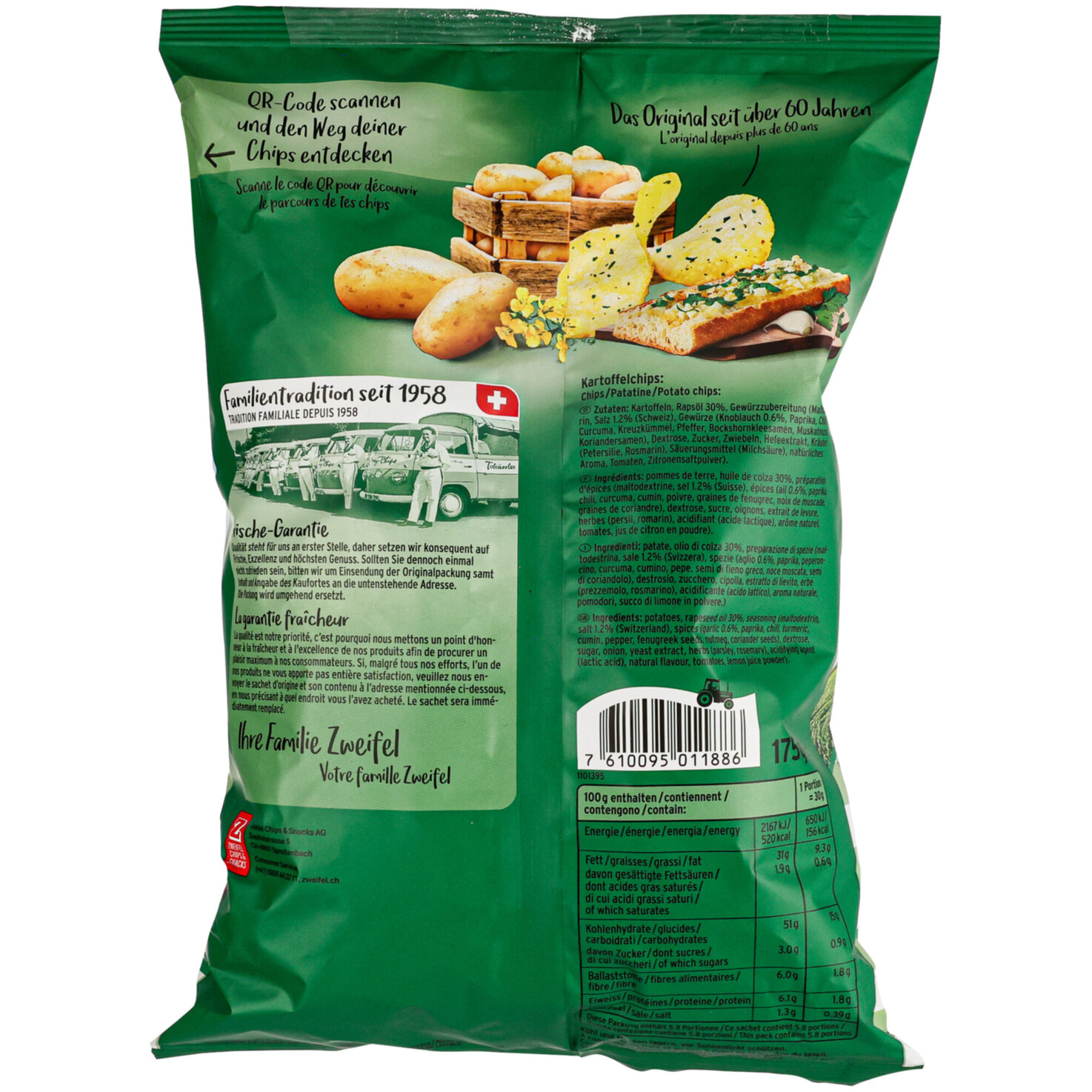 Zweifel Original Chips Chnoblibrot