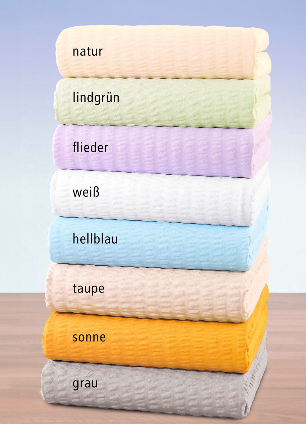 Hautfreundliche Seersucker-Spannbetttücher von Florella