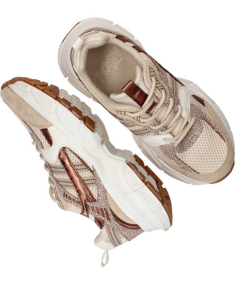 POSH by Poelman Sneakers Beige Dames