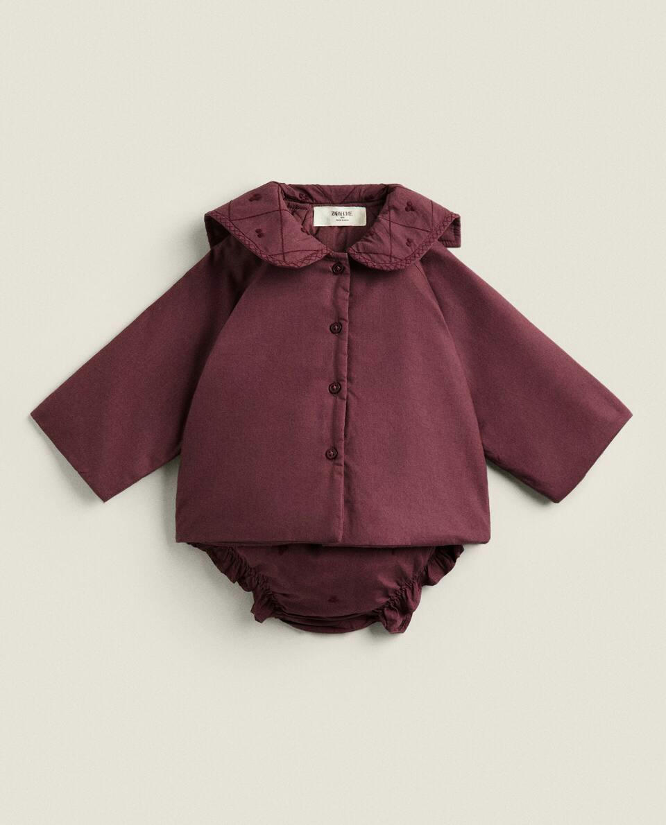Shorts de bebê em popeline bordado