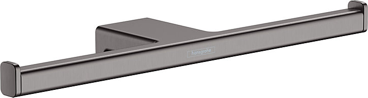Porte rouleau papier toilette mural double l.30 cm gun metal Addstoris Hansgrohe