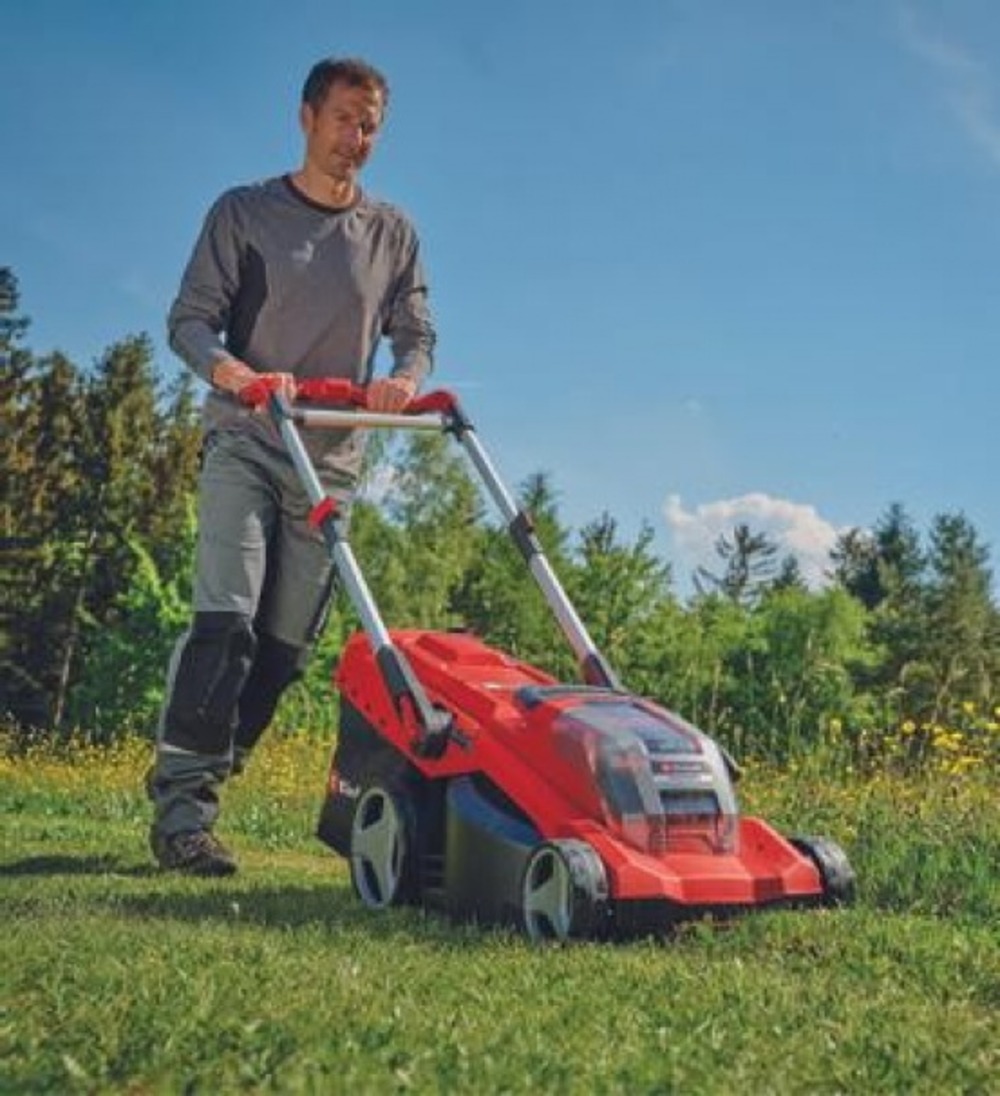 Tondeuse à gazon sans fil rasarro 36/42 + 2x batterie 5,2 ah pxc + 1 chargeur