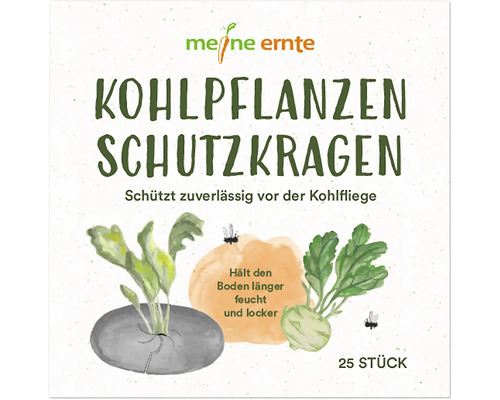 Koolkragen, mijn oogstkoolplantenbeschermkragen, geïmpregneerd karton geschikt voor biologische landbouw, ca. 12 cm, 25 stuks.