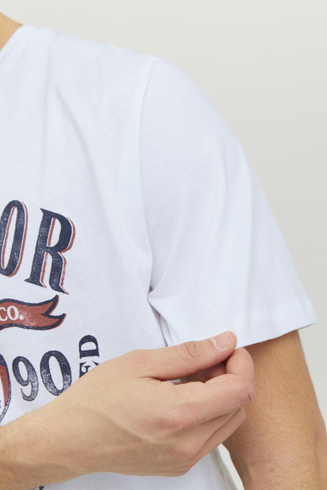 Camiseta de algodão com mensagem - Branca