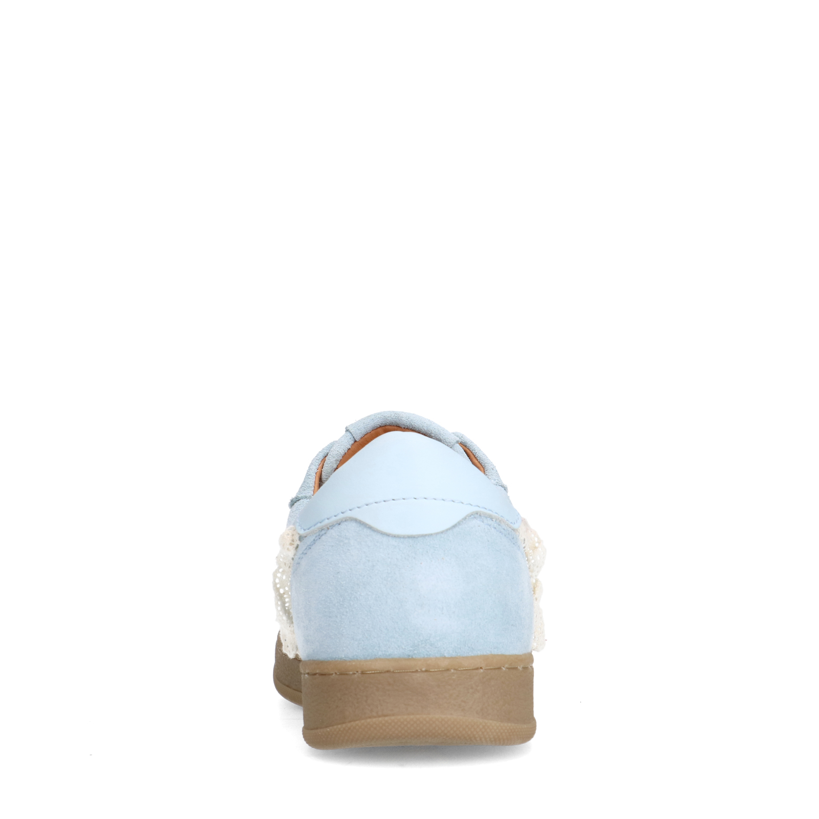 Lichtblauwe suède sneakers