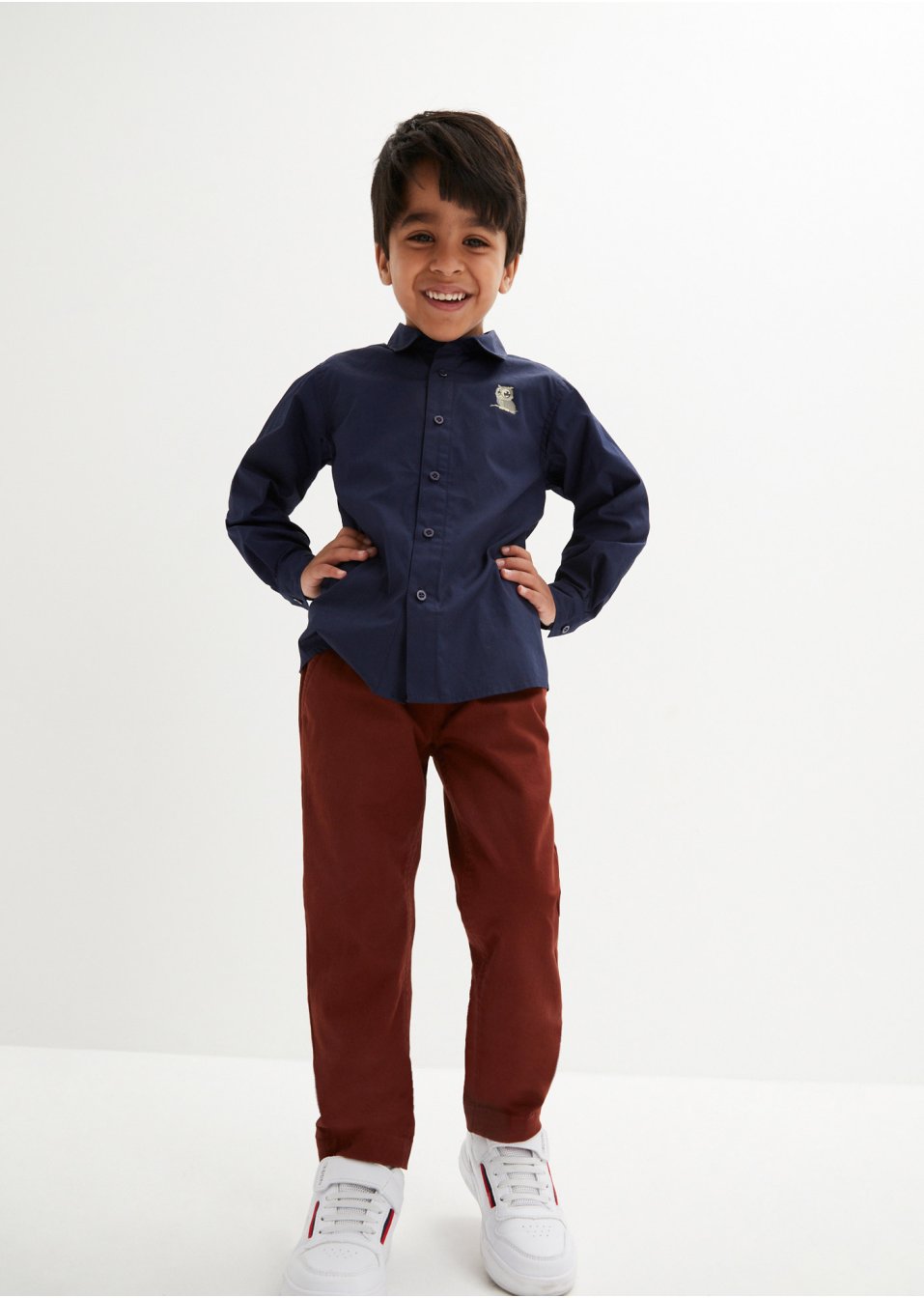 Chemise et pantalon chino garçon (Ens. 2 pces.)