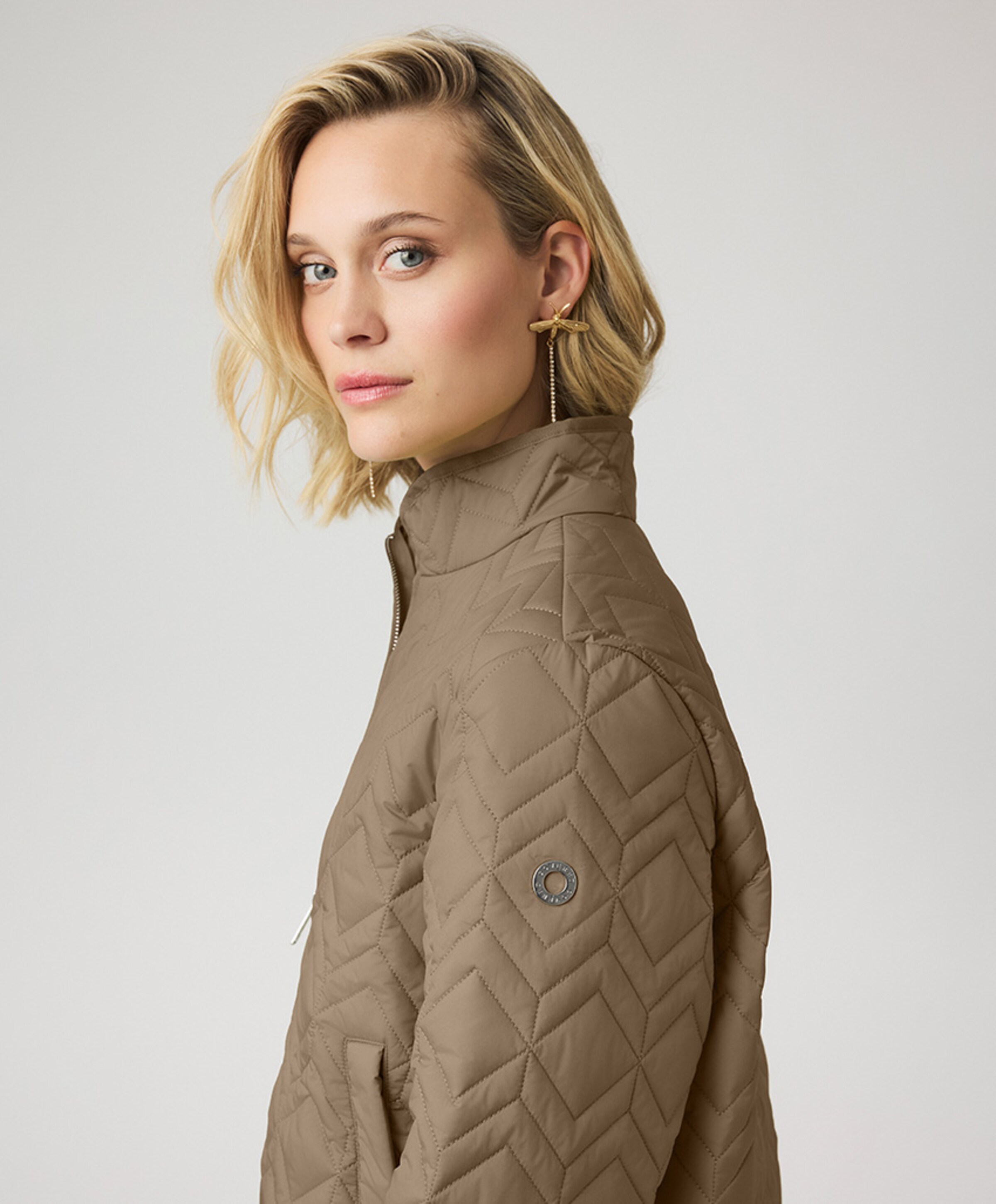 Covered Dames jas bruin
