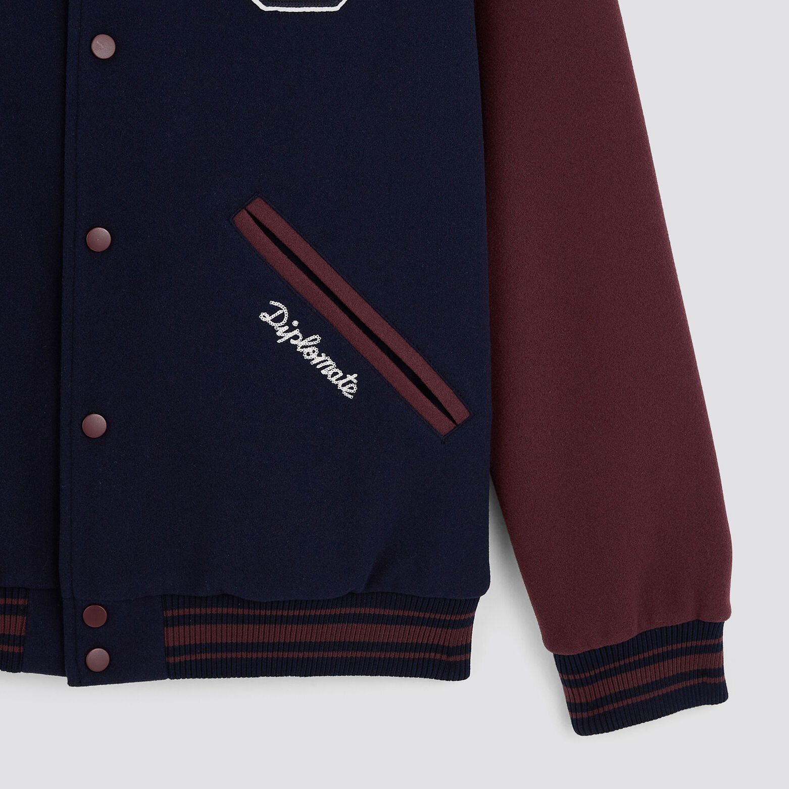 Blouson collège colorblock Bleu foncé