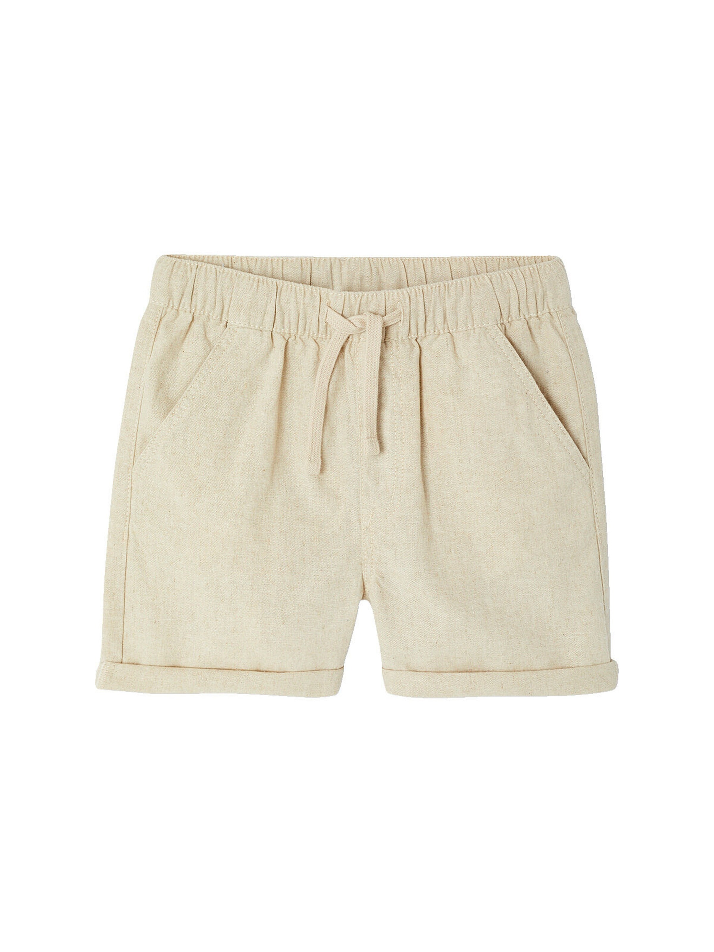 Vertbaudet Jungen Hose mit Leinenanteil beige meliert