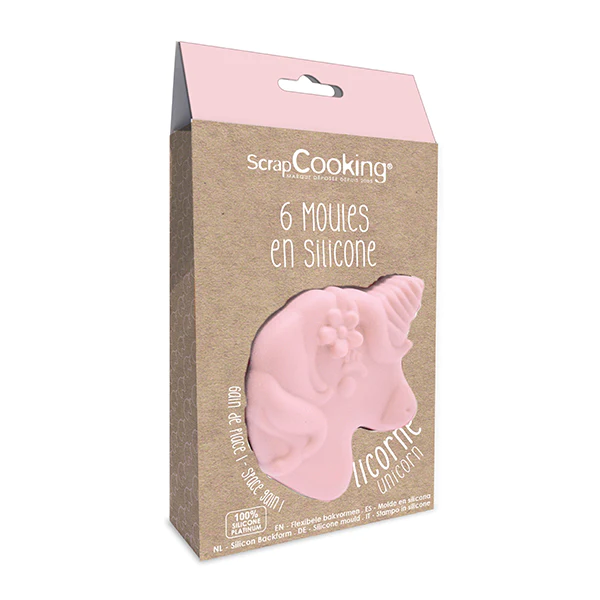 6 moules en silicone Licorne Scrapcooking