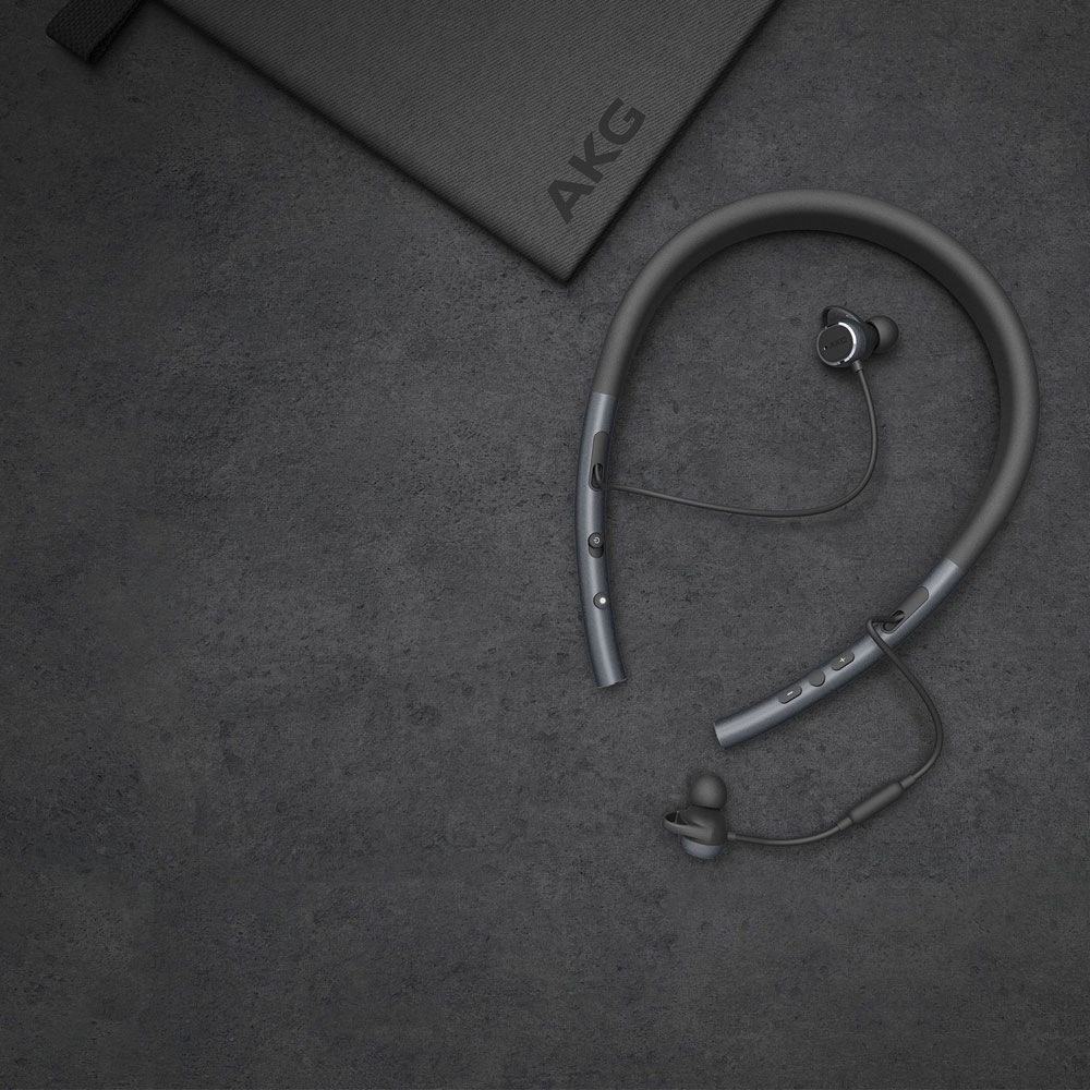 AKG N200NC (by Samsung) Wireless In-Ear Bluetooth Kopfhörer Headset Nackenbügel   Noise Cancelling (GP-N200HAHCAWA) - Schwarz