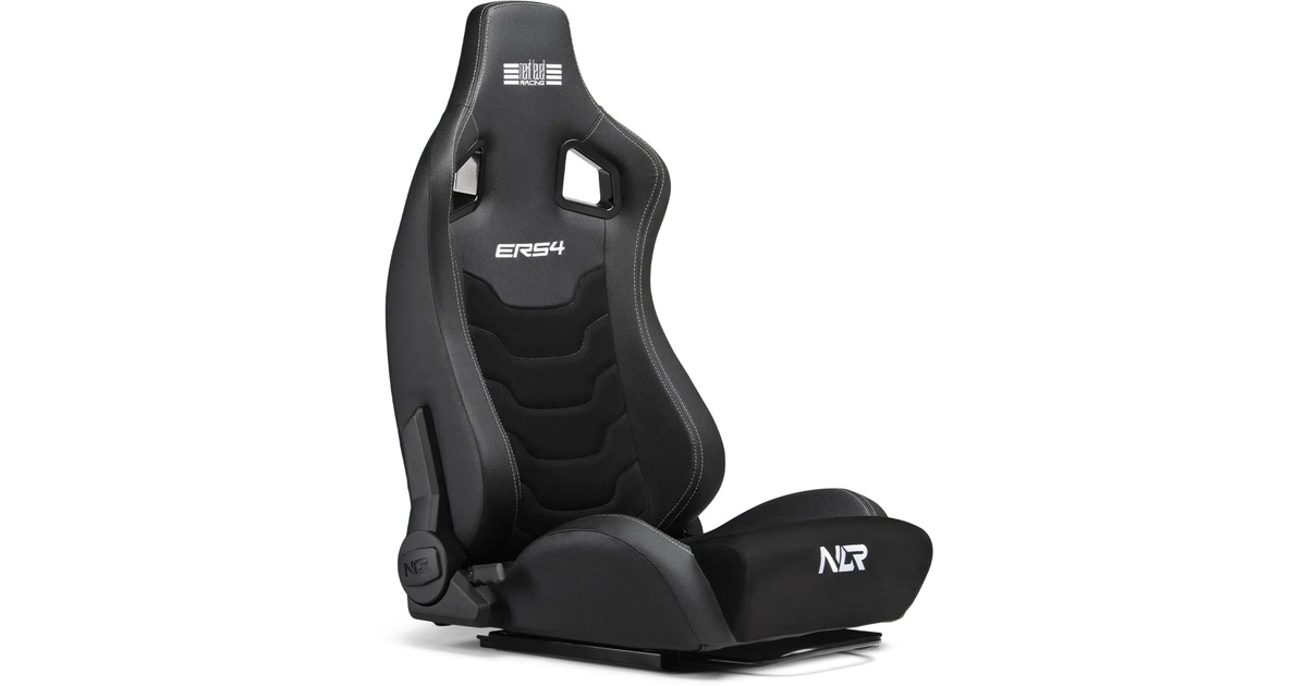 Next Level RacingERS4 Elite Reclining Seat - PU leder & suède edition gamestoel  (Zwart)