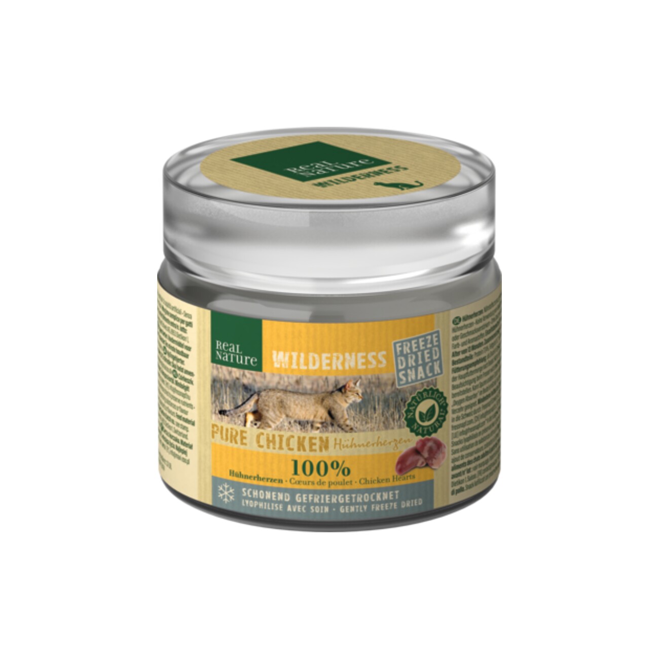 REAL NATURE WILDERNESS Gefriergetrocknete Hühnerherzen 6x25 g