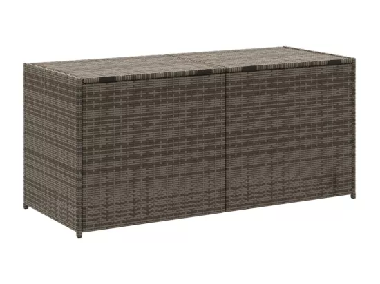 Boîte de rangement de jardin gris 283L résine tressée