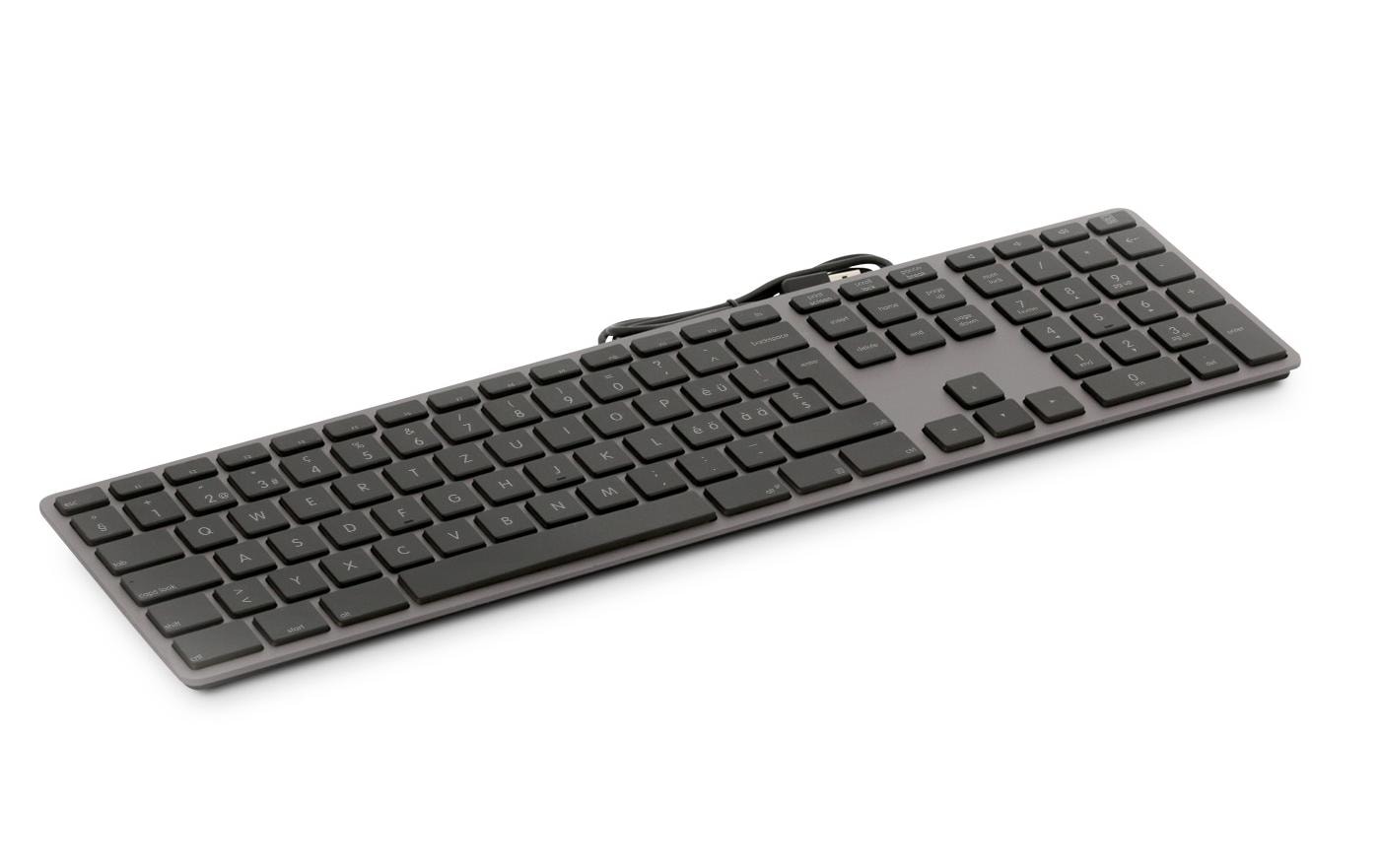Tastatur KB-3421 USB Space GrauRobuste USB-Tastatur mit zwei USB-Ports