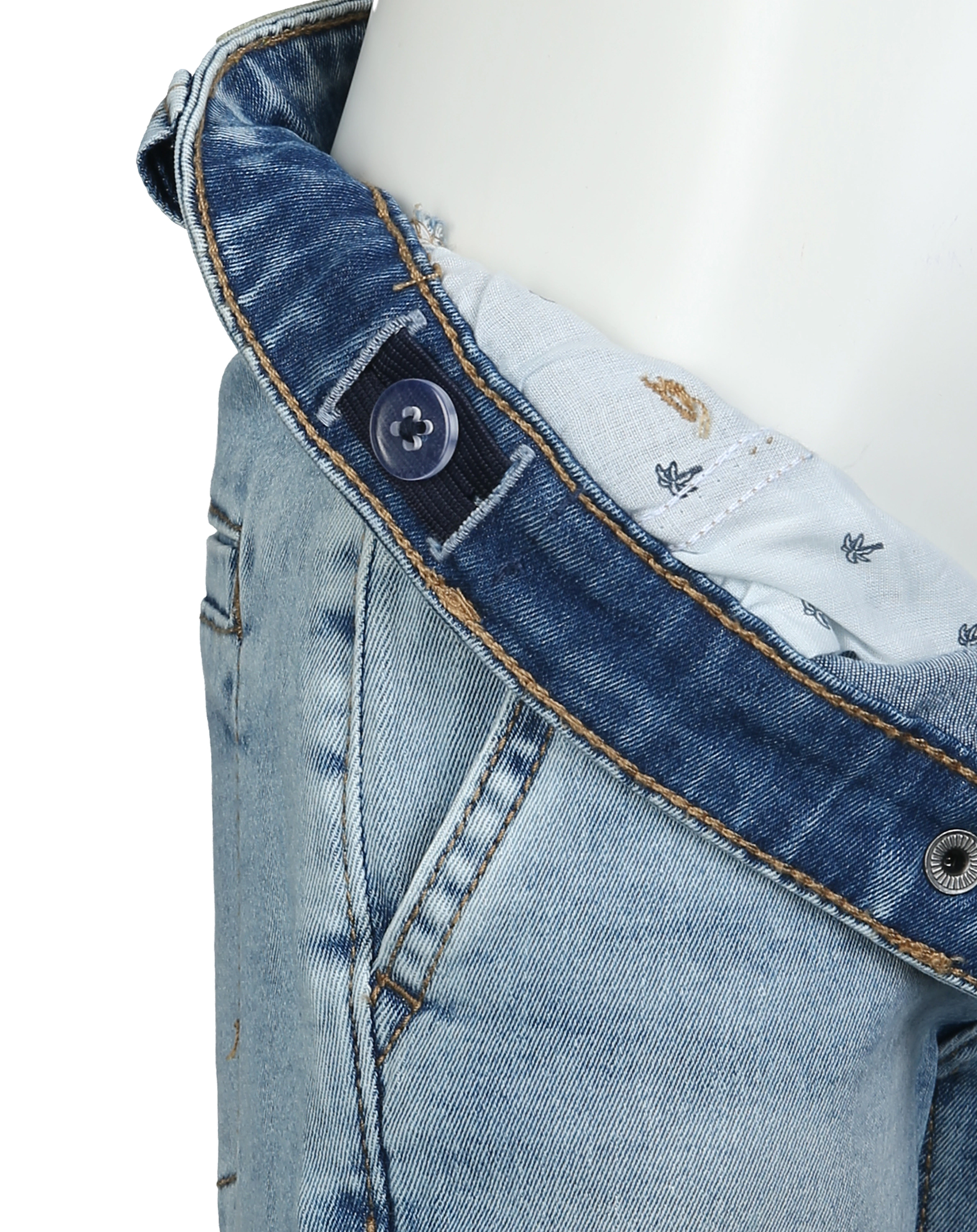 Jeans-Shorts ISLAND VIBES in hellblau