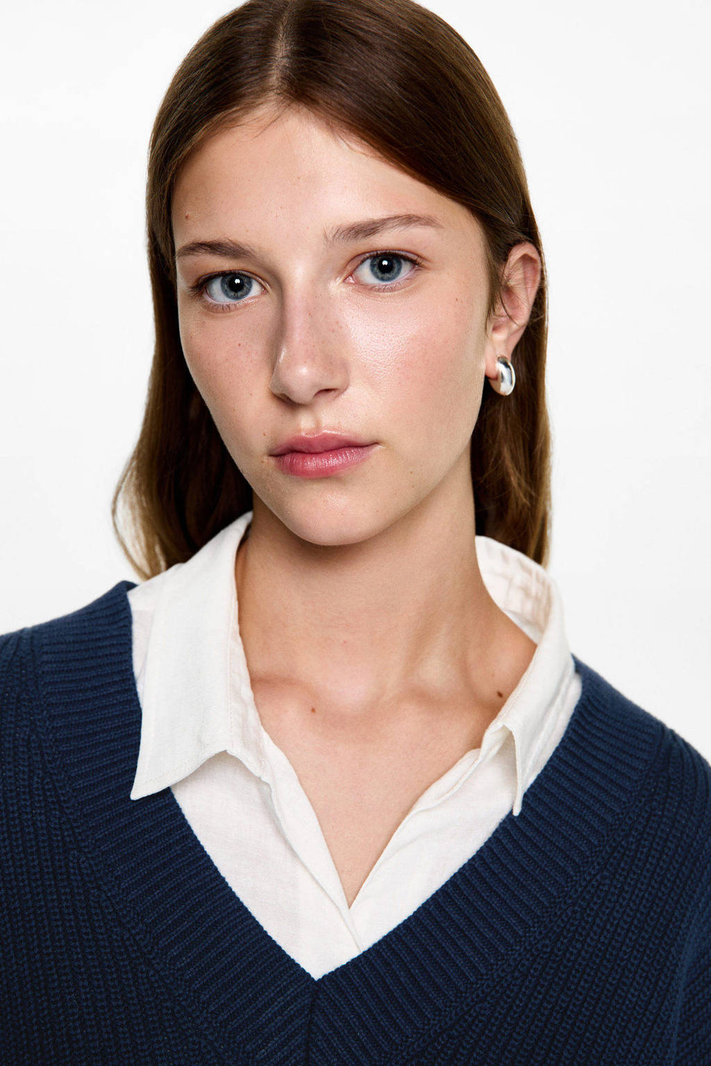 MANGO TEEN gebreide trui donkerblauw