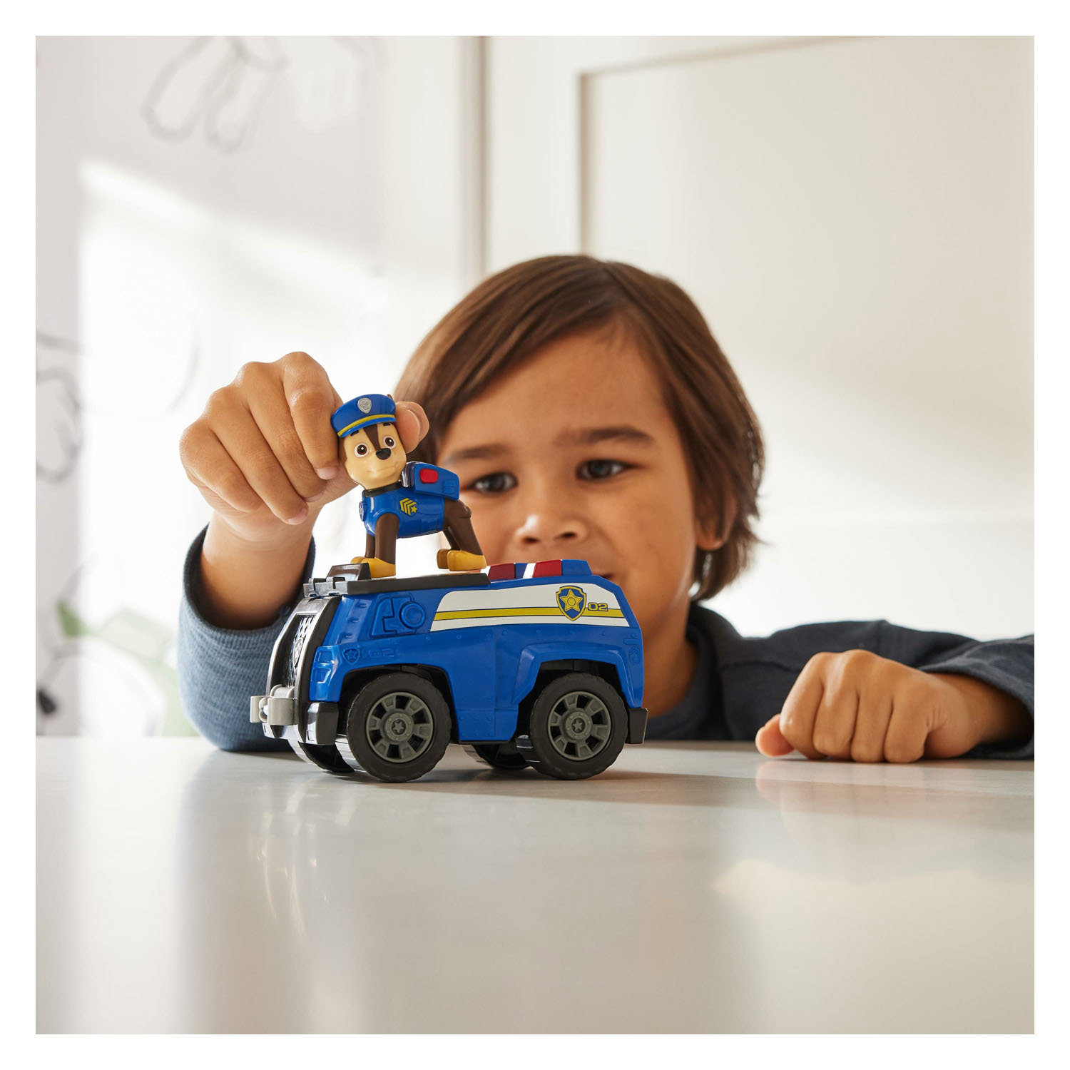 PAW Patrol Voertuig met Speelfiguur - Chase's Patrol Cruiser